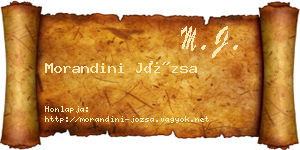 Morandini Józsa névjegykártya